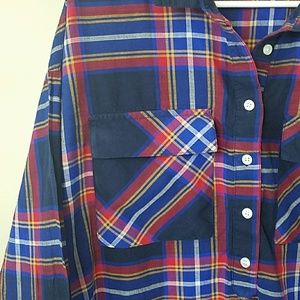 Old Navy Tops - Old Navy Boyfriend Fit Plaid Popover Shirt Old Navy Tops - Old Navy Boyfriend Fit Plaid Popover Shirt